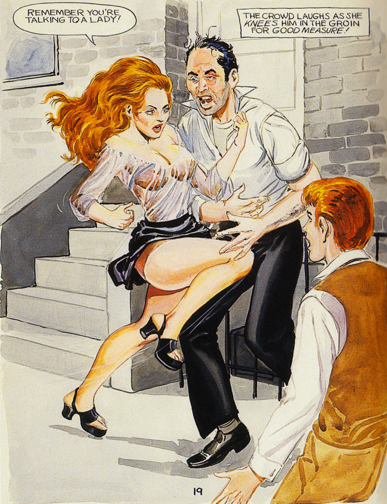 Illustration by Eric Stanton, from &lsquo;Anita&rsquo;s Fight&rsquo;.