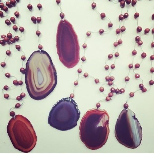 Love these necklaces from @designsbyevan - her designs are very fun #necklaces #hip #jewelrydesign #