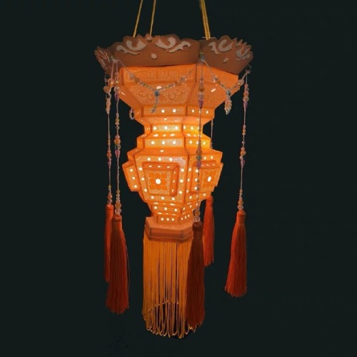 Traditional chinese lantern for 元宵节yuanxiao festival/lantern festival 针刺无骨花灯 pinprick boneless flowe