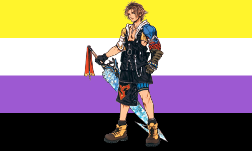 Tidus from Final Fantasy 10 is nonbinary!