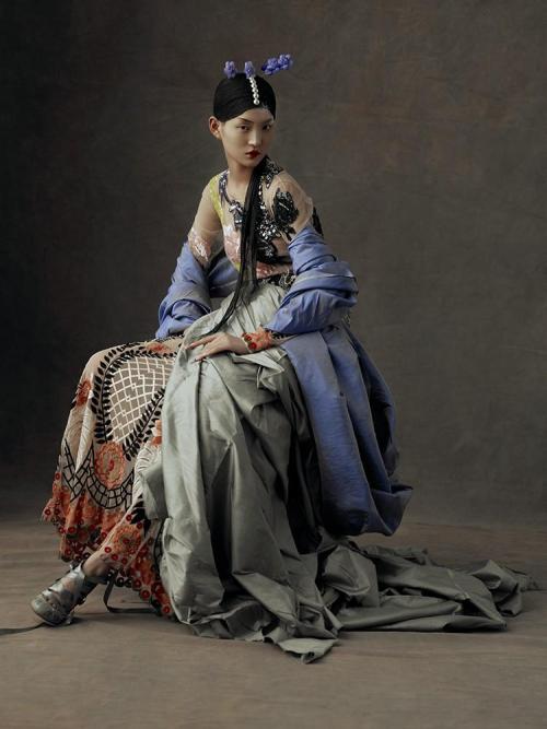 global-fashions: Wangy Xin Yu & The Peking Opera - Harper’s Bazaar China May 2016photos Kiki Xue