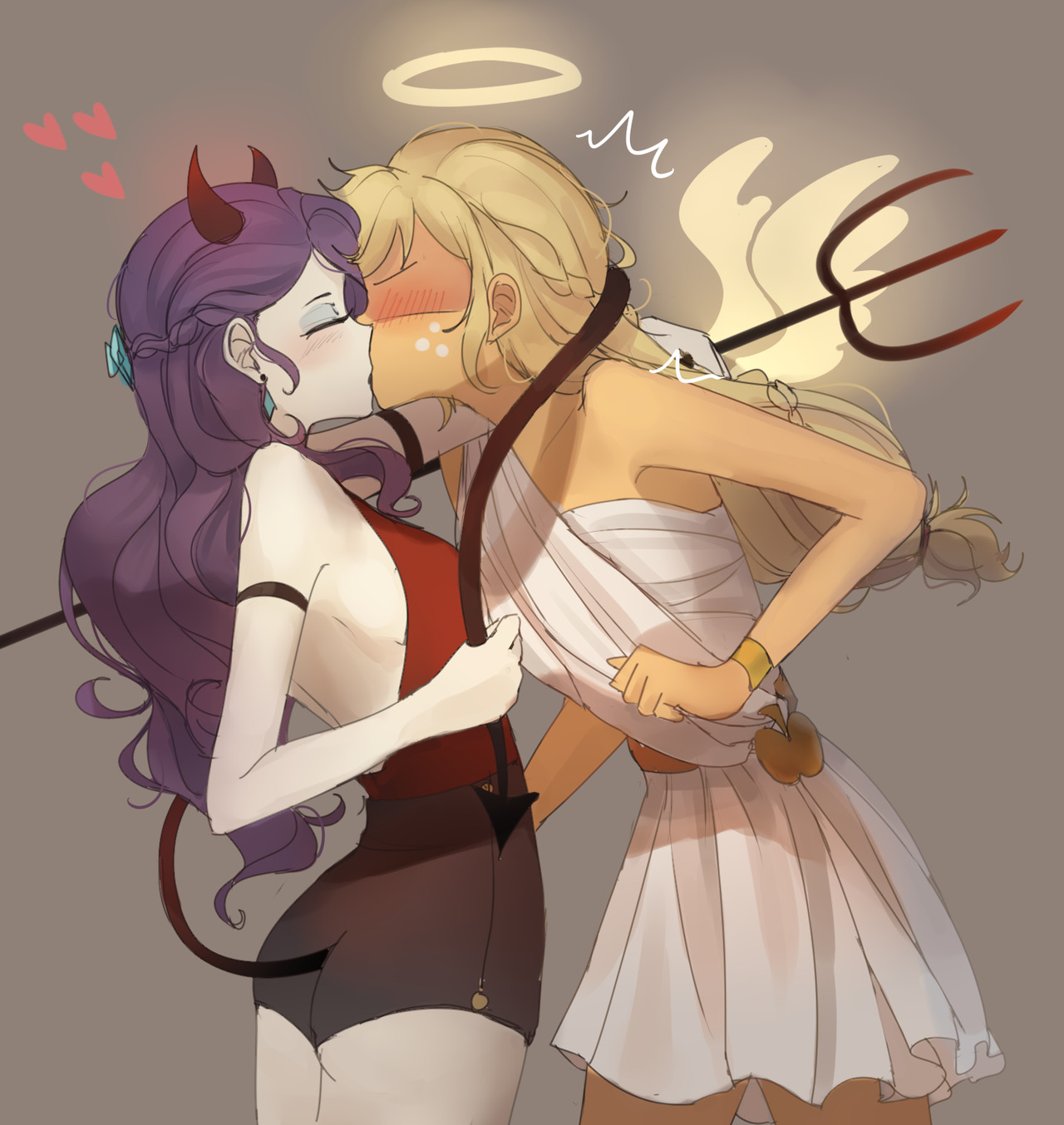 tcn1205:Angel x Demon Rarijack is what I always wanted to draw.