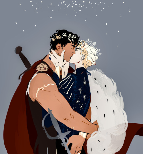 saltroclus:

Not pictured: King Laurent balancing on his royal tippy toes. …on top of King Damianos’s toes. 