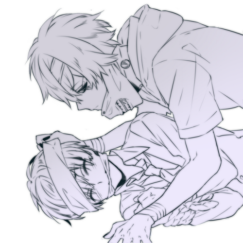 banwhoa:  commission break doodle o)-<
