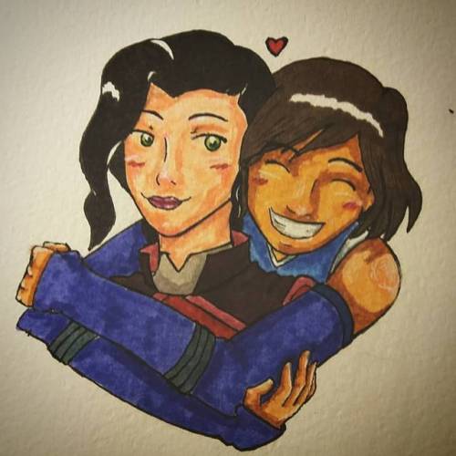 My otp, nobody move! #inktober #Inktober2017 #ship #korrasami #korra #Asamisato #tlok #lok #thelegen