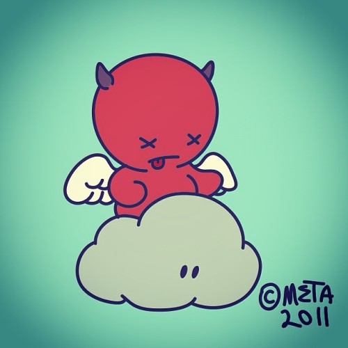 Demon + Gray Nimbus | Coloring Some Old Sketches Just I Never Got Around To. #adobeideas #vector #ilustracin