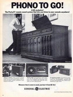 classicads67:  GE Record Player - 1968 