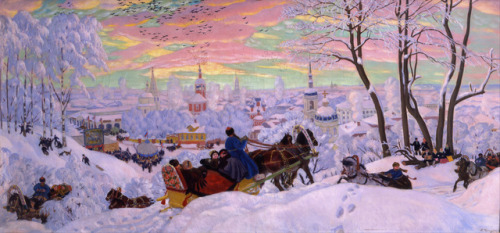 Carnaval por Boris Kustodiev, 1916.