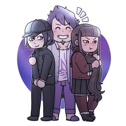 cinnamonrollofdoom: ship charm design 5: saimomoharu/training trio! (by request of my sister) the ha