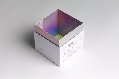 A compilation of iridescent packaging designs.