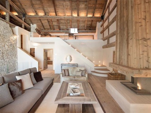 fineinteriors:Restored Engadin (built in 1680) house near St. Moritz listed by Sotheby’s Realty.