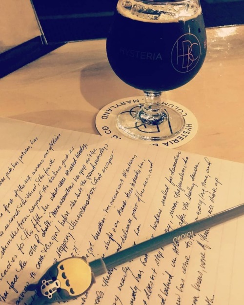#nanowrimo and #morningaftercoffeestout at @hysteriabrewery, one of my favorite places on the planet