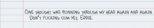 Theres A First For Everything: Eddie Munson One Shot