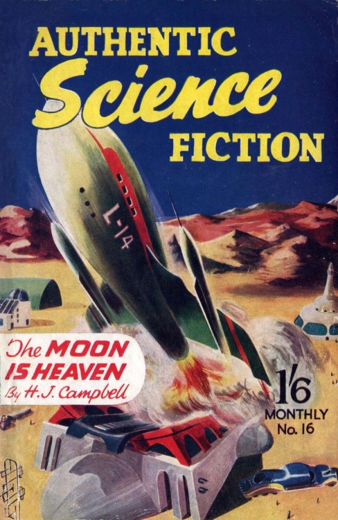 theniftyfifties:  Authentic Science Fiction magazine, December 1951.