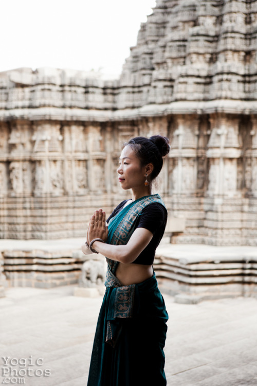 Zhen & Ping from Beijing China at Somnathpura Temple, Karnataka, India.Photography by Christine 