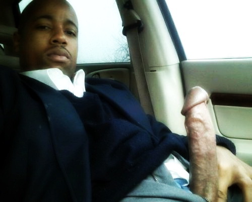 bigblackdicksrule:  something about driving around always makes my big black dick