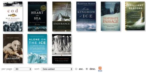 My non-fiction nautical/exploration/polar library so far, for @vimyvickers. (I had to use a goodread
