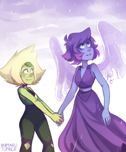 ikimaru:I thought it would be nice if Peridot showed Lapis the rain c: