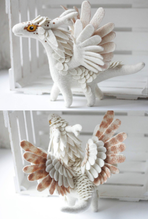 rootingformephistopheles: sosuperawesome: Felt Dragons by Alena Bobrova on EtsySee more dragons So S