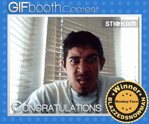 Congrats to our weekly GIFbooth contest winner, BLAZZEDSNOWMAN for his Monkey Face GIF! BLAZEDSNOWMA