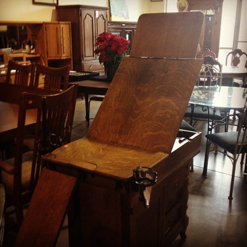 itsreallywednesday:
“  Found an antique gyno exam table at the furniture store. #gyno #antique
”