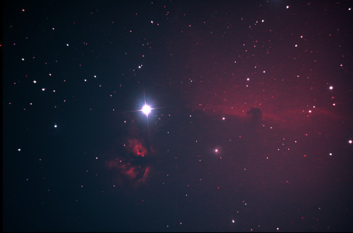 Horsehead Nebula IC 434 & Flame Nebula NGC 2024 from central London.02-01-2017ASO