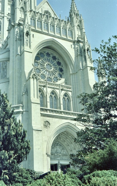 South Transept Entrance, Washington National Cathedral, 1974. Although the building was built in the