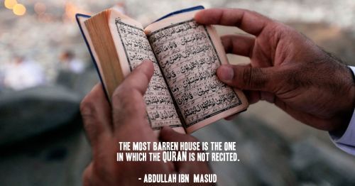 Abdullah Ibn Masud on Quran-Deprived Houses“The most barren house is the one in which the Quran is not recited.
- Abdullah ibn Masud”
www.IslamicArtDB.com » Photos » Mushaf Photos (Books of Quran) » Photos of Open Mushafs
Originally found on:...