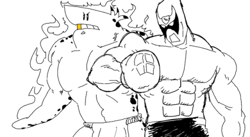 phillip-bankss:ko-fi request: “your art is blessed Could you draw Strongbad with his stand 「The Cheat」”  I don’t normally reblog but this is too fucking good