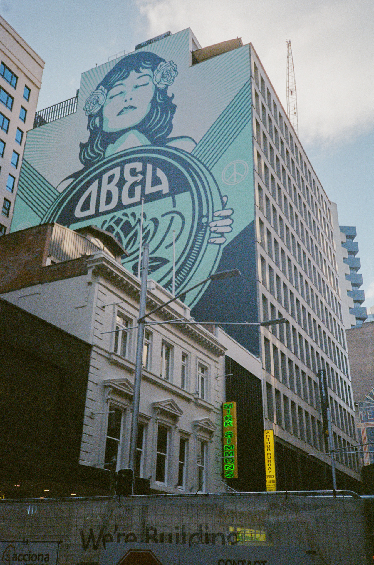 Shepard Fairey mural on George St