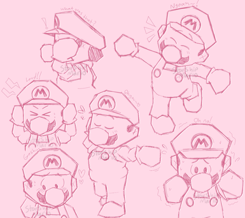 starshipmario:I wanted to see how expressive I could draw a low-poly Mario!