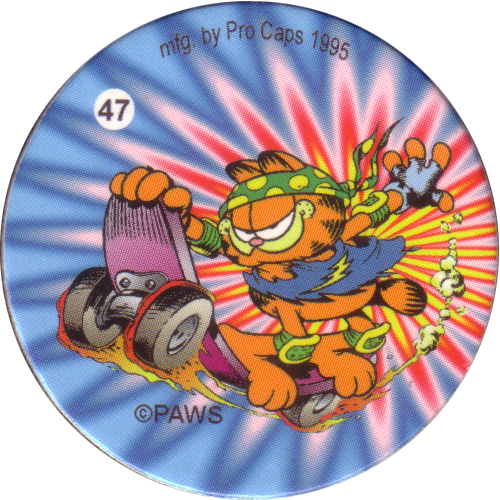 spengs:just found these fucking dope garfield milk caps from 1995 