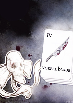 kamiira:  1 / ♠ of Alice's things  Vorpal Blade&ldquo; Your knife is necessary,