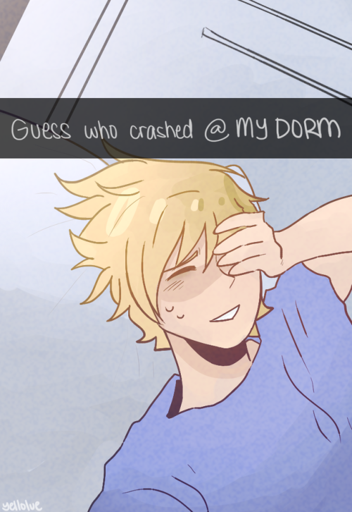 yellolue:  Van: Ven helped me with our chemistry homework last night, and he decided to crash at my dorm room…Ven: I TOLD YOU NOT TO UPLOAD THAT!