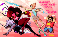 misterdomon:  Steven Universe is an amazing show! Very sweet and appealing to the eye. My fav is Garnet, because excessive badassery has always been one of my biggest weaknesses (*´∇`)ﾉ♥ 