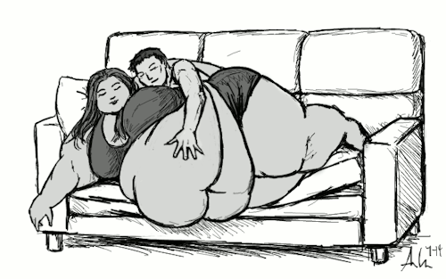Porn Pics ray-norr: Couch Cuddles Silly belly jiggling
