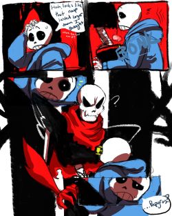 shizzle-jizzle:  @ammazolie (slowly slides this forward) I did it. Sans justs wakes up in a random timeline because clearly that’s plausible. Anyways, oh nooo a tall skelly has appeared, what now? 
