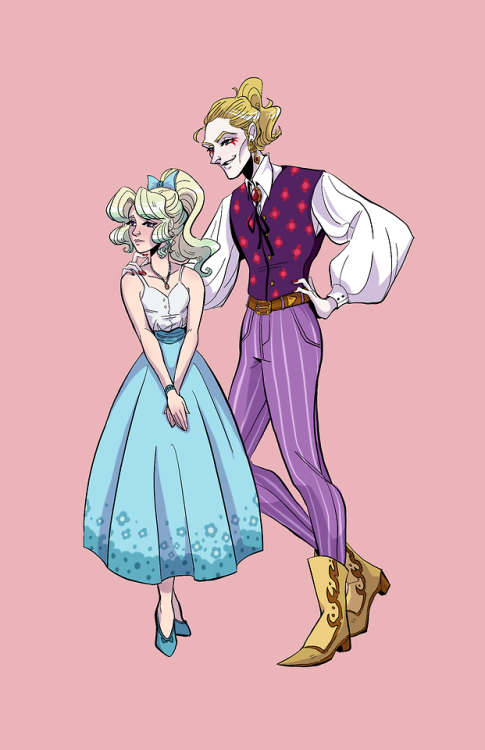terra and kefka’s fAsHioNAble outfits for jade and i’s final fantasy vampire au :^)