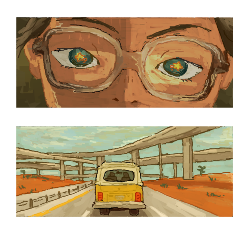 hueydarcy:drawing shots from films i love #1 - little miss sunshine (2006)