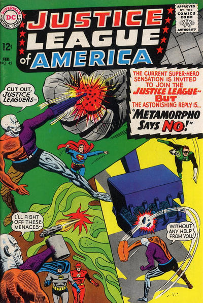 Metamorpho the Element Man and Black Lightning were the first heroes to refuse membership in the JLA