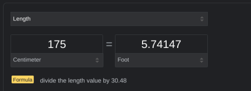 My height: ~175cm = ~5.7"