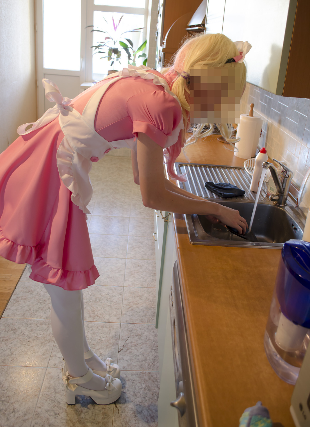 minusthree-3:There was a request for me to do some household in maid uniform, and