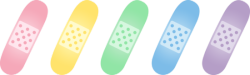 toywave-aesthetics:  Transparent pastel bandaids! 