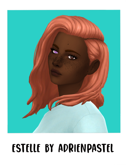 witheringscreations:Estelle Hair Recolored28 add-on swatches in serindipitysims‘s Historian Pa