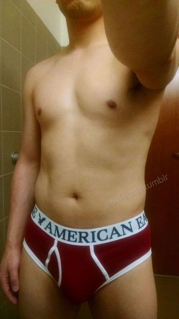 briefshots:  I finally got my hands on a pair of these briefs, and they’re RED!American