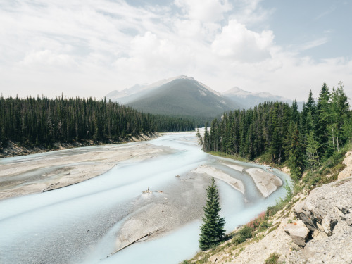 Icefields Parkway (Highway 93 North), Alberta, Canada - a 230 kilometer mountain road running throug