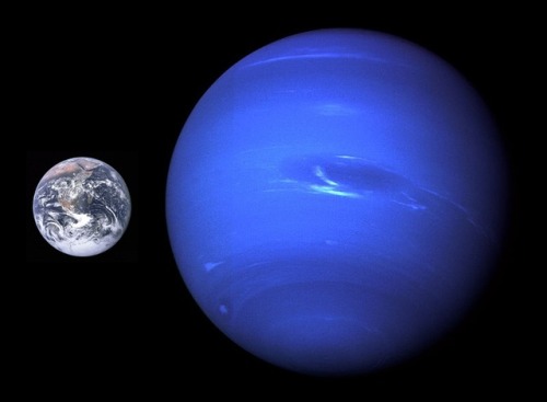Neptune, Earth size comparisonImage credit: NASA