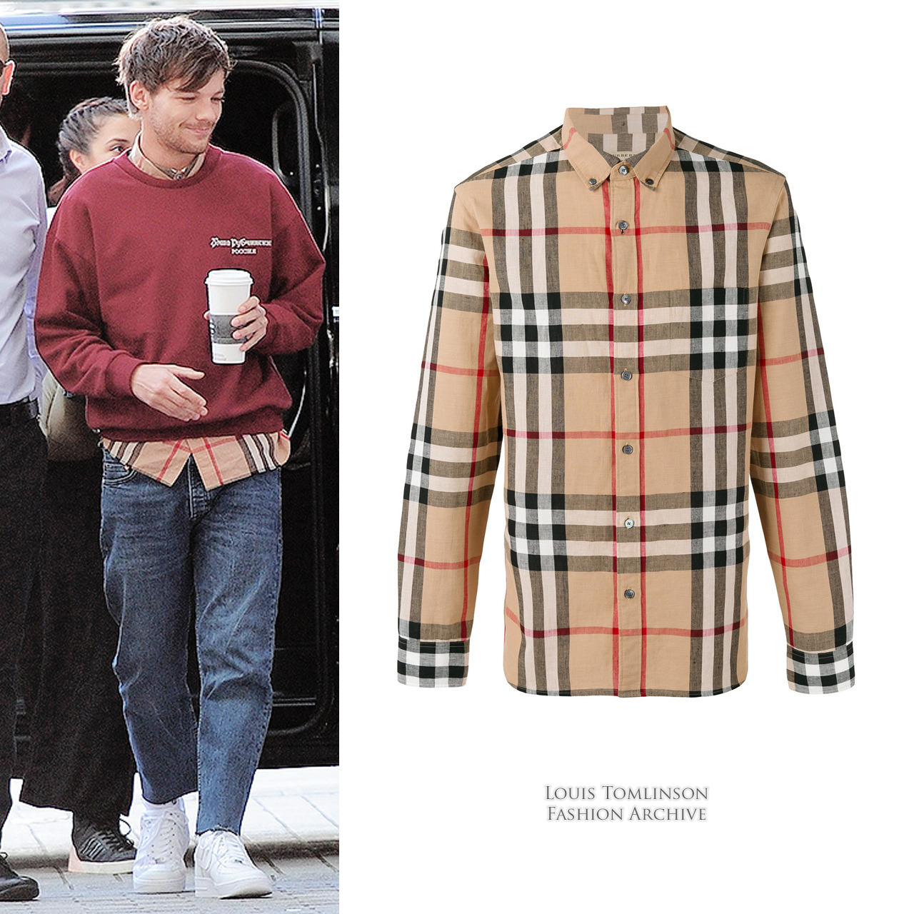 louis tomlinson burberry shirt