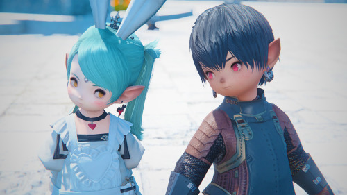 clovermemories:Zael made a lalafell just to take some screens with Nonopi. I was surprised at how co