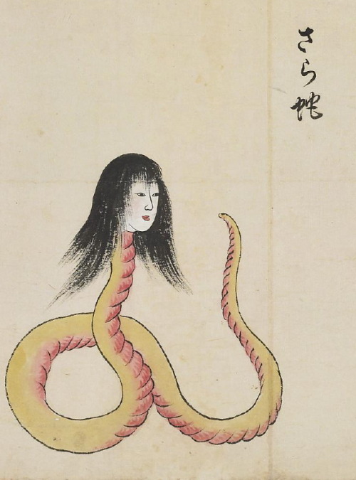 acardinalisred: Sara-Hebi from The Bakemono Zukushi handscroll, painted in the Edo period